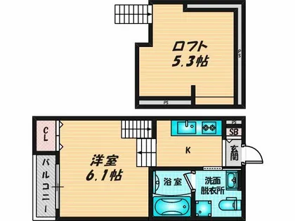 Y&Mアルタイル花園本町【2階】の間取り