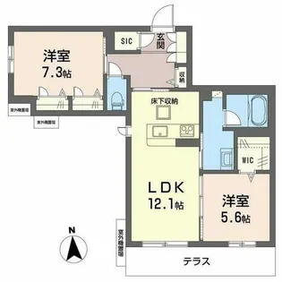 ブライラント【0105号室】の間取り