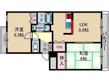 エスパシオ水尾【2階】の間取り