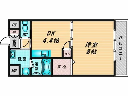 アリシュア【1階】の間取り