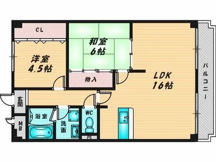 グランドールK【3階】の間取り
