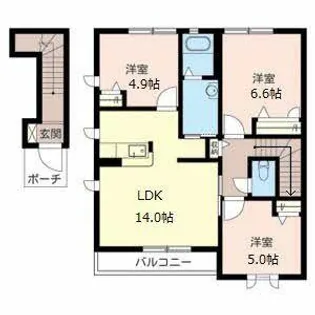 シャーメゾン幸輝【0201号室】の間取り