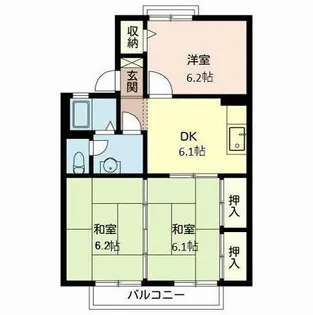 ファミール前島II【0203号室】の間取り