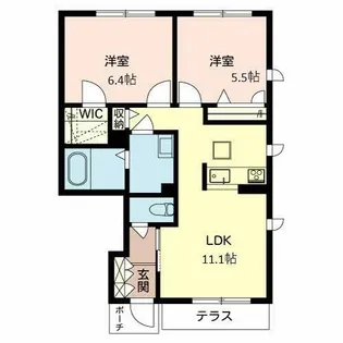 シャーメゾン明王寺【0102号室】の間取り