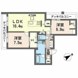 シャーメゾン草津プレミア【1階】の間取り