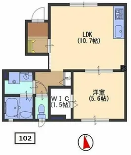 フルール光【1階】の間取り