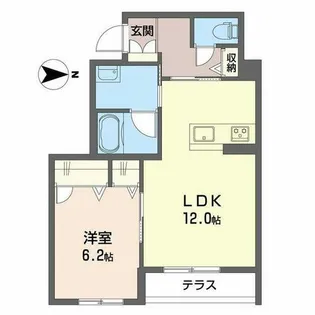 クレーンハピネス【1階】の間取り