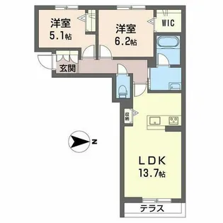 クレーンハピネス【1階】の間取り
