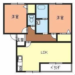 ヴィラ・ディアマンテ【B203号室】の間取り