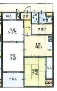 シャトー東香里【103号室】の間取り