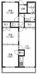 ベルベ田中【3階】の間取り