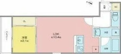 ジュネス日比野【1階】の間取り