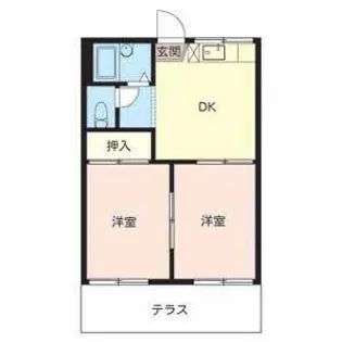 フラット泉尾【A103号室】の間取り