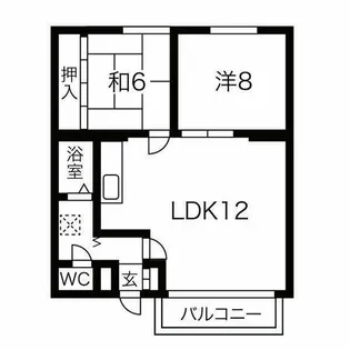 リバーサイドヴィラ山鼻【3階】の間取り