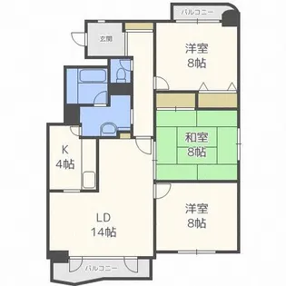 ルーヴル21【3階】の間取り