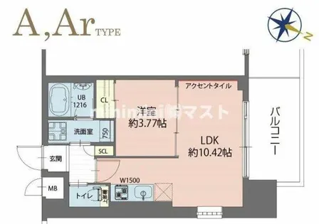 プレジオ弁天町【6階】の間取り