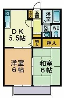 ドゥソレイユ21【2階】の間取り