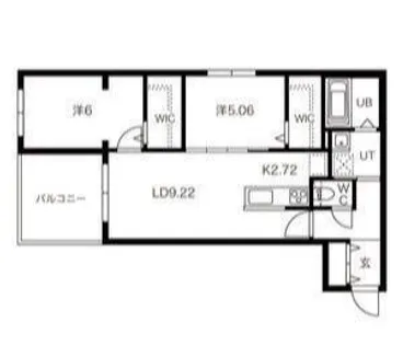 VILLETTA山の手【2階】の間取り