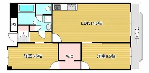 西梅田ダイヤモンドマンション【9階】の間取り