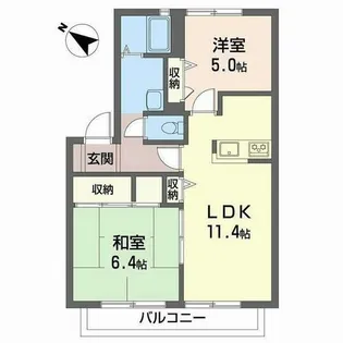 CLAIR 嵯峨【2階】の間取り