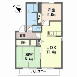 CLAIR 嵯峨【0207号室】の間取り