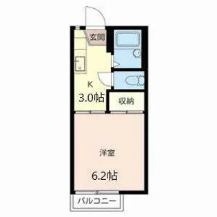 グリーンヒルハイツ【0207号室】の間取り