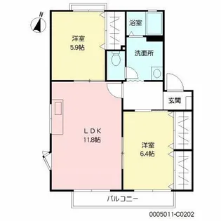 コモンシティ志井 C棟【2階】の間取り