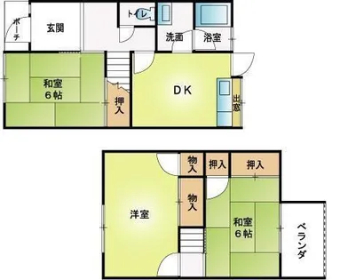 2宝殿ヤングハイツ【1階】の間取り