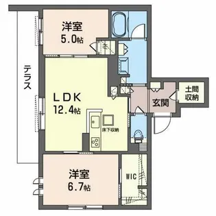 シャーメゾン IMPUL【0101号室】の間取り