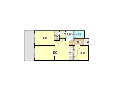 ギャランドラ片野【4階】の間取り