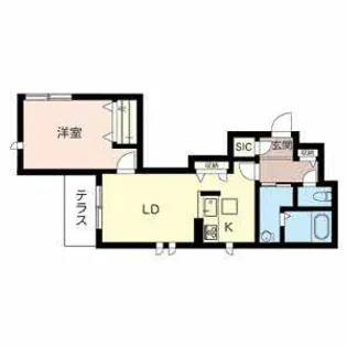 プレミアス三左衛門【0102号室】の間取り