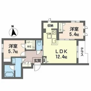 シャーメゾン ベルパージュ長居西【1階】の間取り
