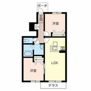 サンラフィーネ【0102号室】の間取り