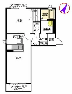 クラヴィエ Y【1階】の間取り