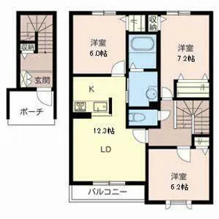 アンジュ【0202号室】の間取り