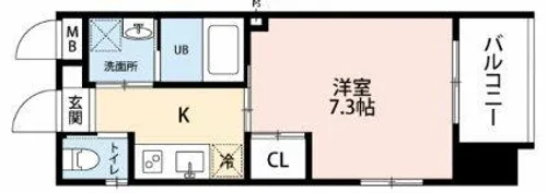 アミュゼ城野【9階】の間取り