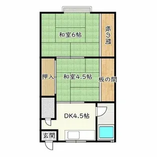 朝日壮ハイツ【2階】の間取り
