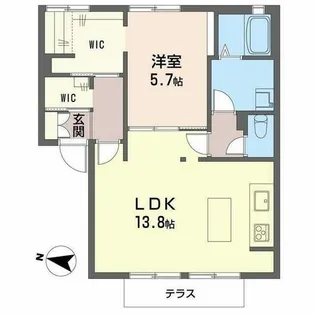 グリーンハイツ【0102号室】の間取り