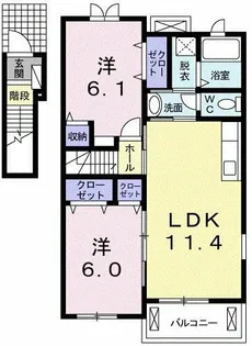 プリムラTK01【2階】の間取り