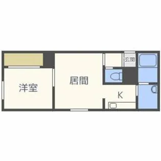 リヴェール八軒【105号室】の間取り