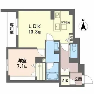 シャーメゾン リュクス【1階】の間取り