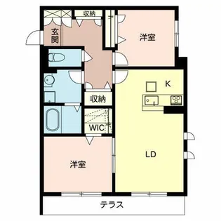 Ambiera 千代田【0102号室】の間取り