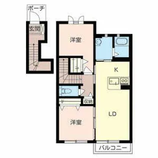 フローラルのがみ【0205号室】の間取り