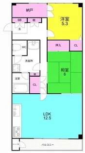 夙川シャンボール【202号室】の間取り