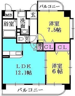 ソラル エネ【403号室】の間取り