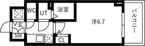 IW RESIDENCE大阪CREST TAPP【3階】の間取り