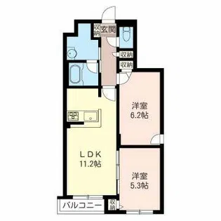 Primavera【00202号室】の間取り