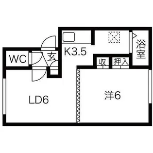 ドリームハイツB棟【106号室】の間取り