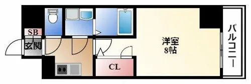エスリード泉プライム【8階】の間取り