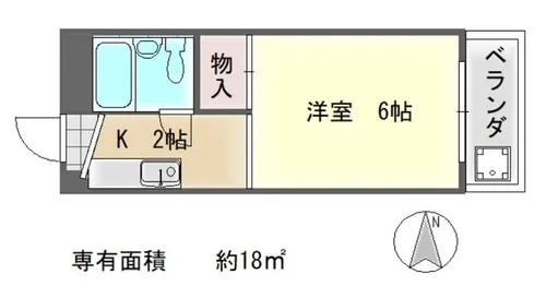 1Kの間取り画像